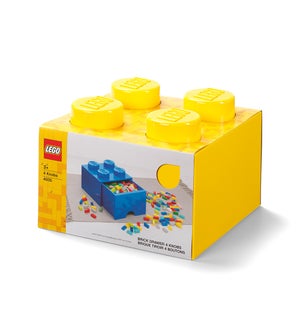 LEGO - 4 KNOBS BRICK 1 DRAWER BRIGHT YELLOW (1) ML
